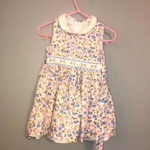 LIKE NEW! Bonnie Baby 18 Month Blue Floral Dress
